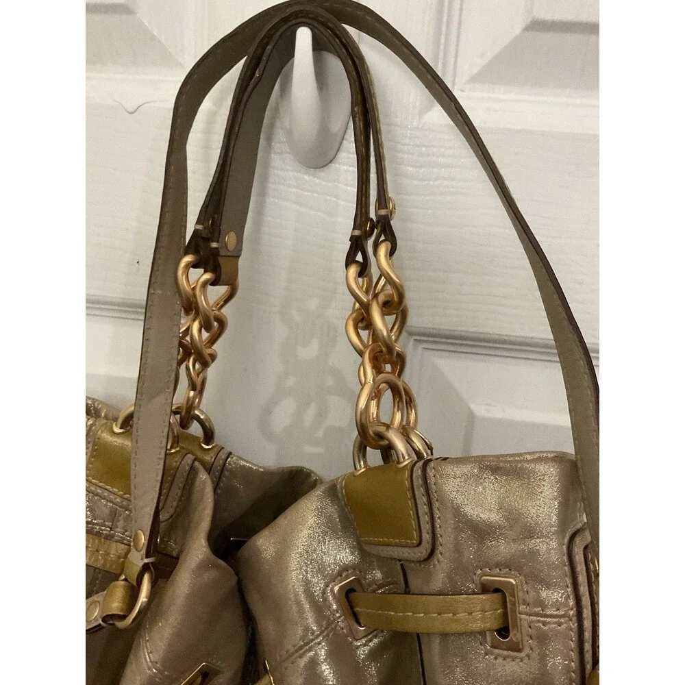 Coach Metallic Gold Leather Tote Bag - Picture 4 of 12